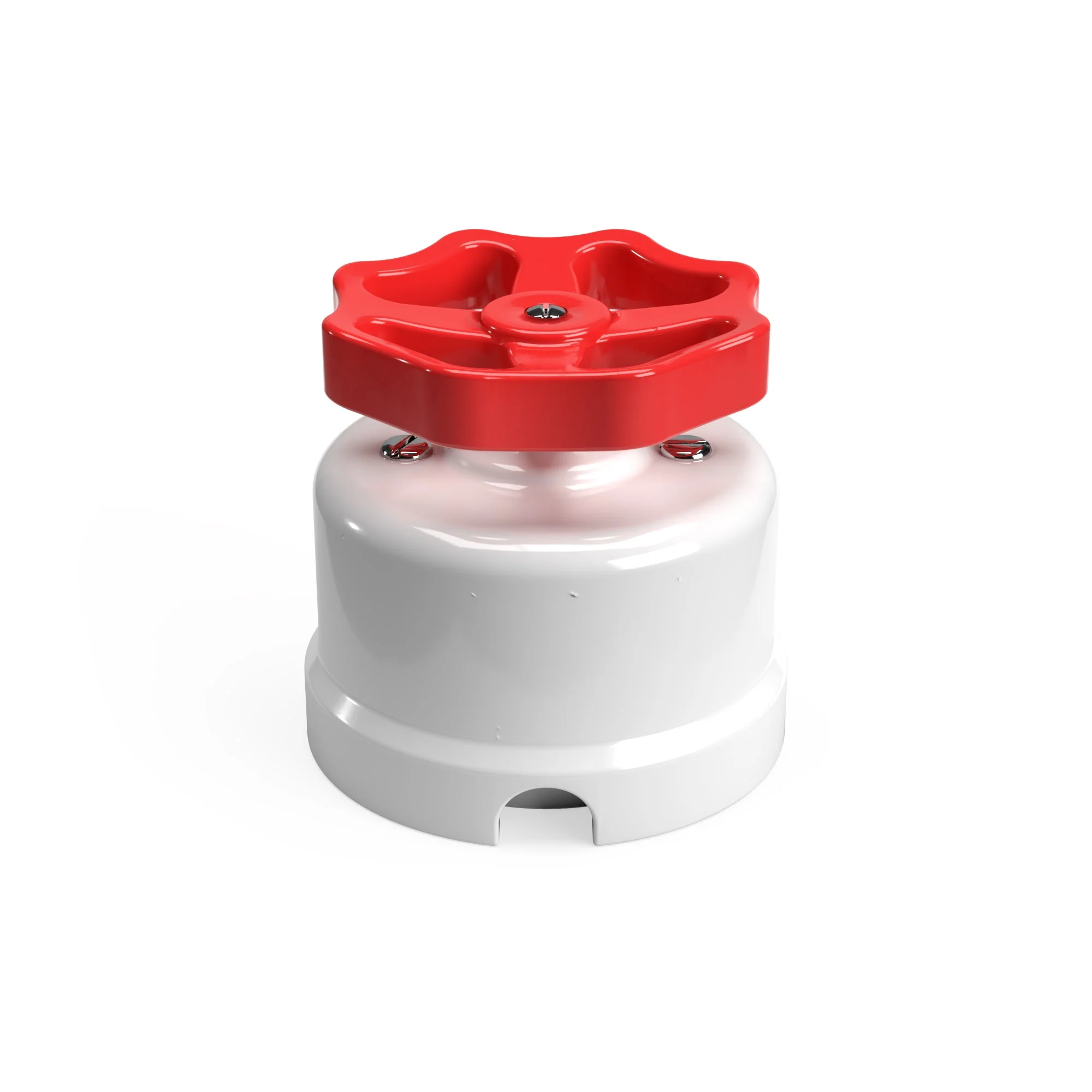 White porcelain switch with knob - Image 15