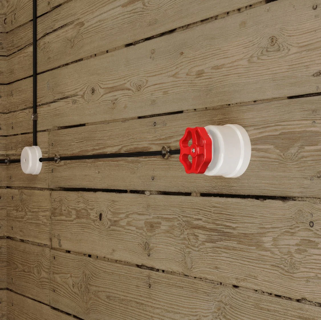 White porcelain switch with knob - Image 17