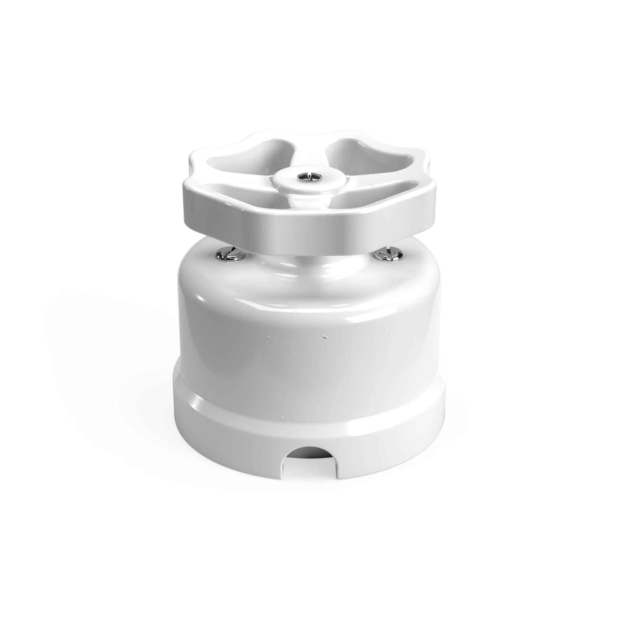 White porcelain switch with knob - Image 2