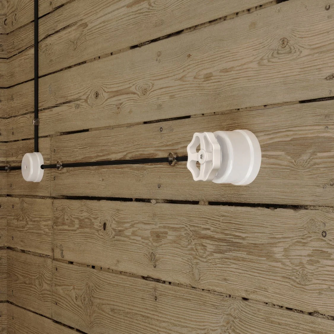 White porcelain switch with knob - Image 4