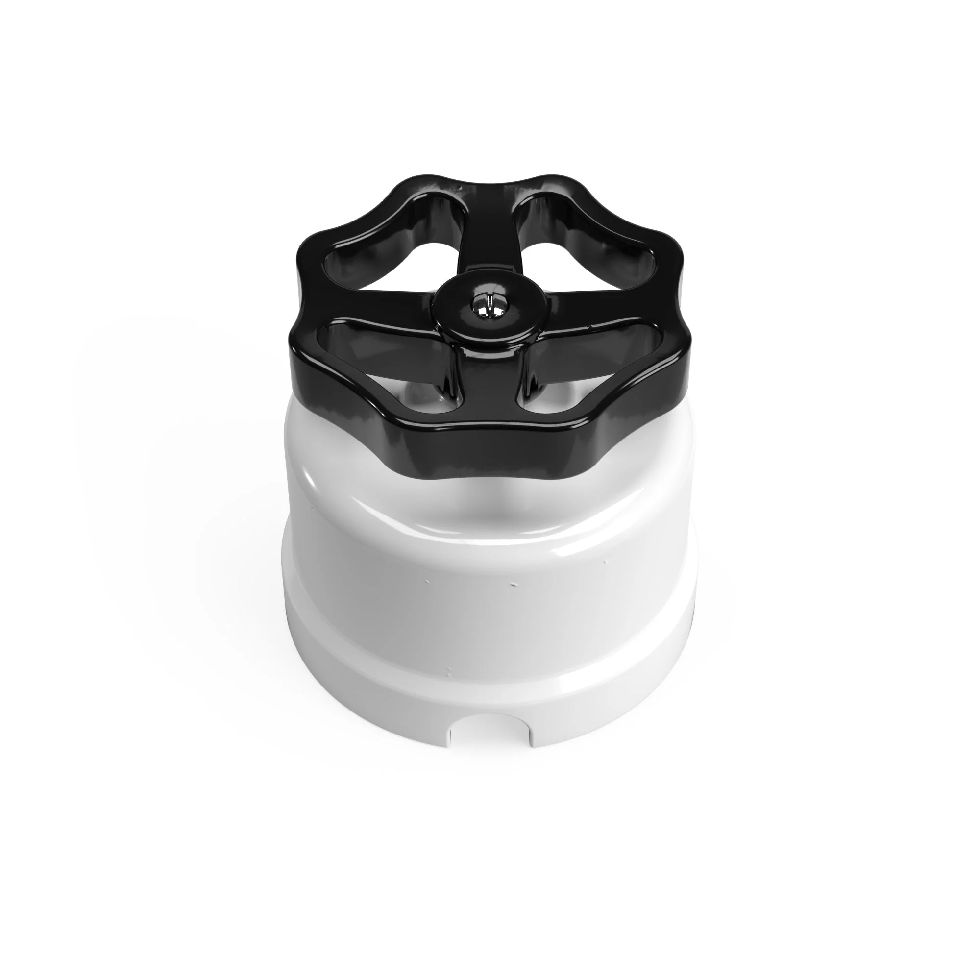 White porcelain switch with knob - Image 8