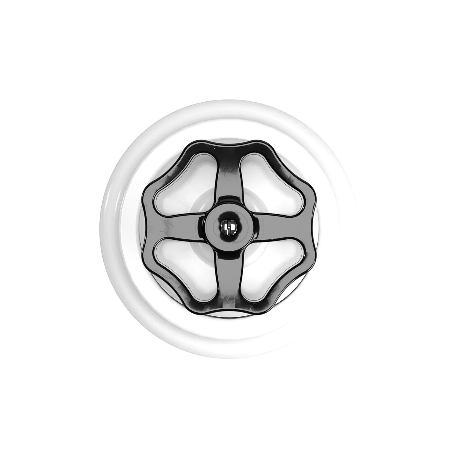 Switch/deviator kit with knob and white porcelain base - Image 10