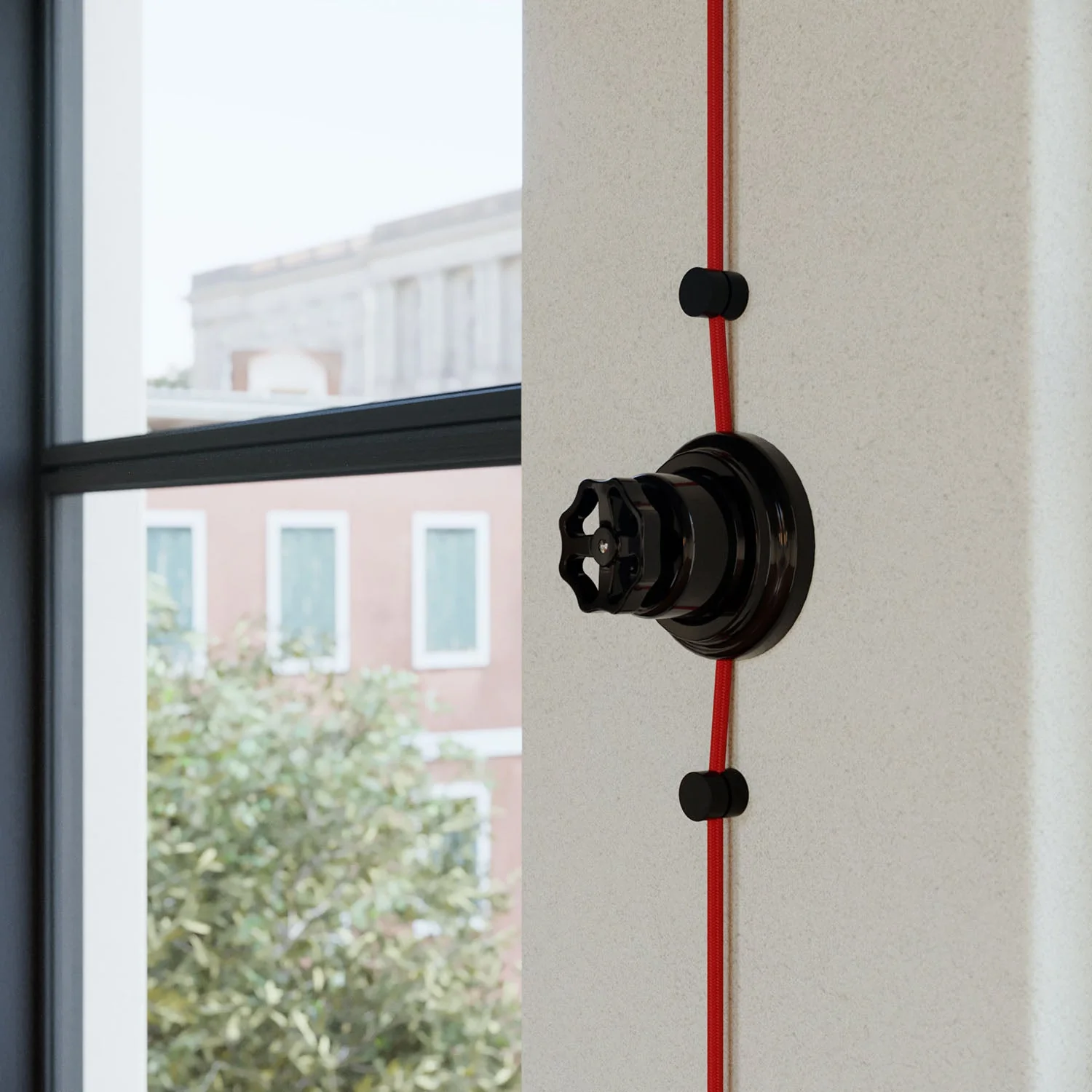 Switch/deviator kit with black porcelain knob and base - Image 12