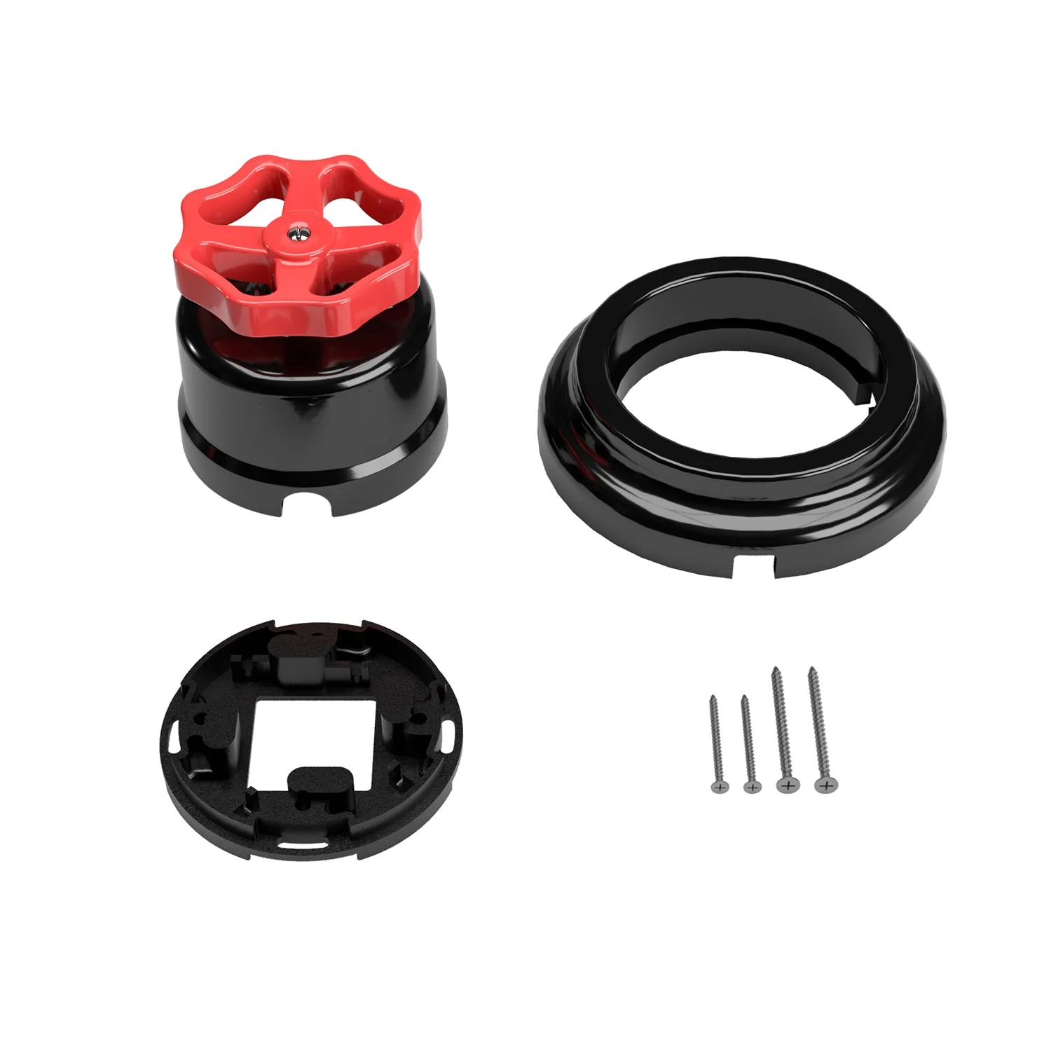 Switch/deviator kit with black porcelain knob and base - Image 16