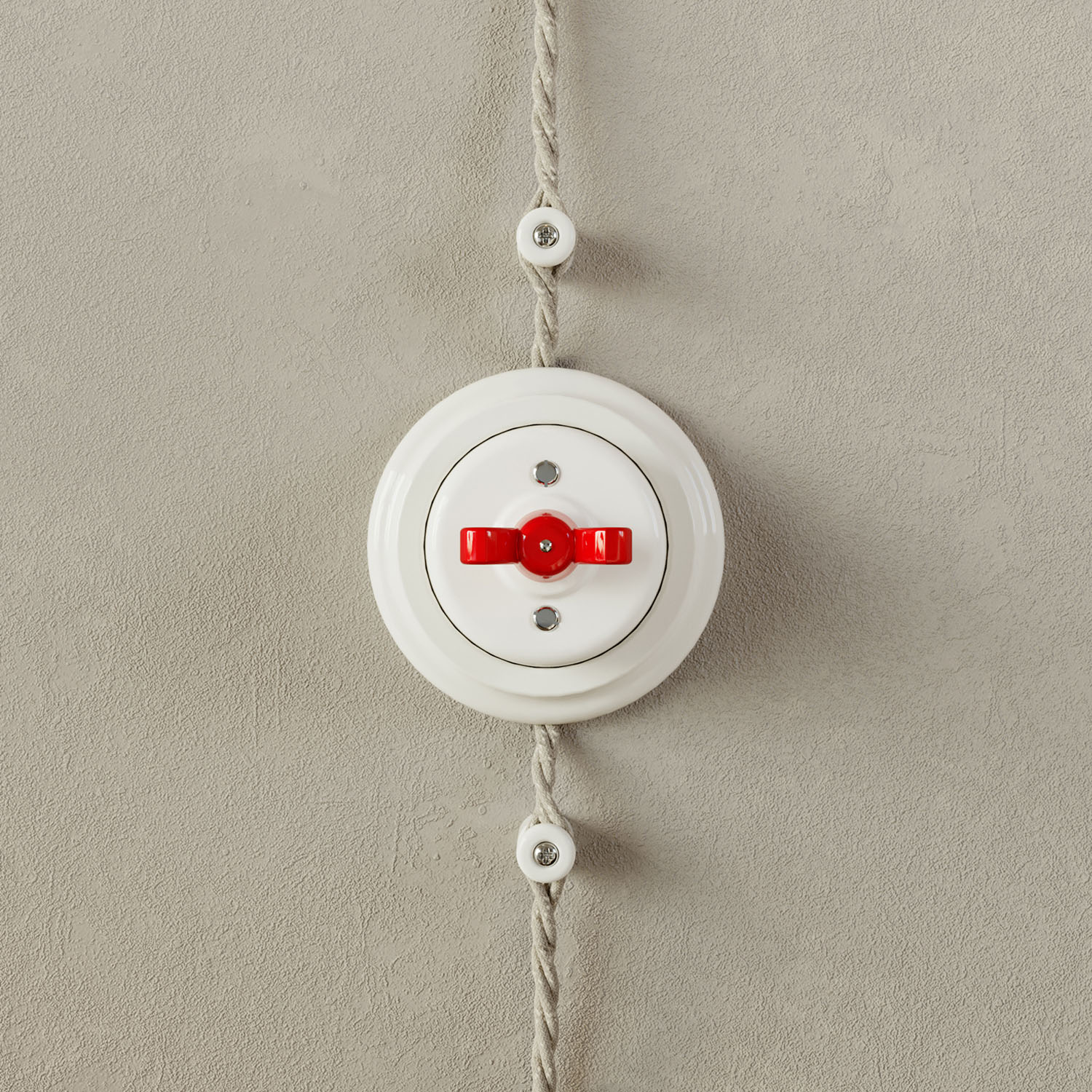 Switch/selector kit with wing nut and white porcelain base - Image 17