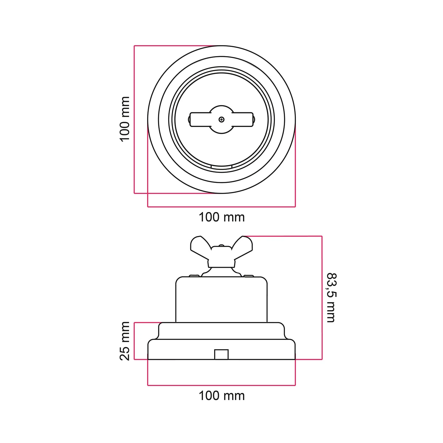 Switch/selector kit with wing nut and white porcelain base - Image 6