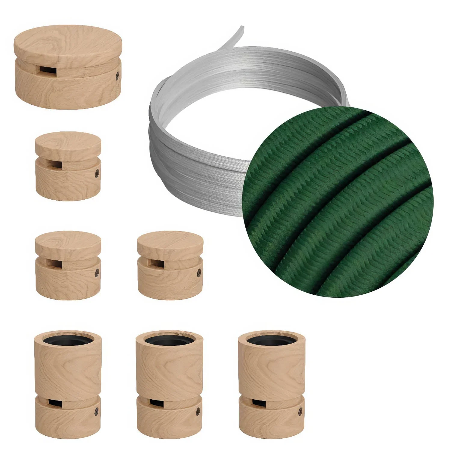 Filé Linear Kit System - with 5 m CM21 cord for string lights and 7 wooden components for interiors