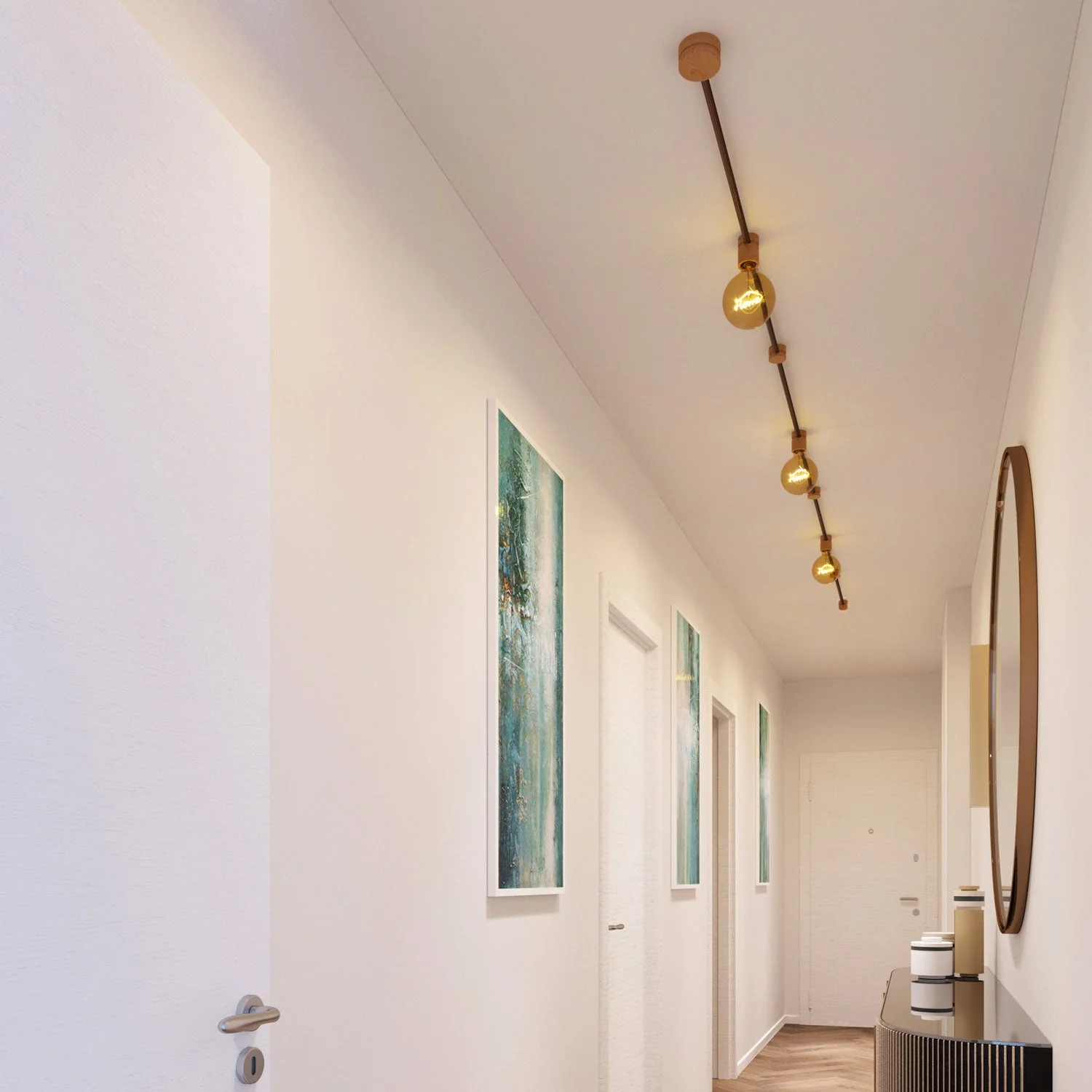 Filé Linear System Kit - with 5 m CZ22 cord for string lights and 7 wooden components for indoor use - Image 2