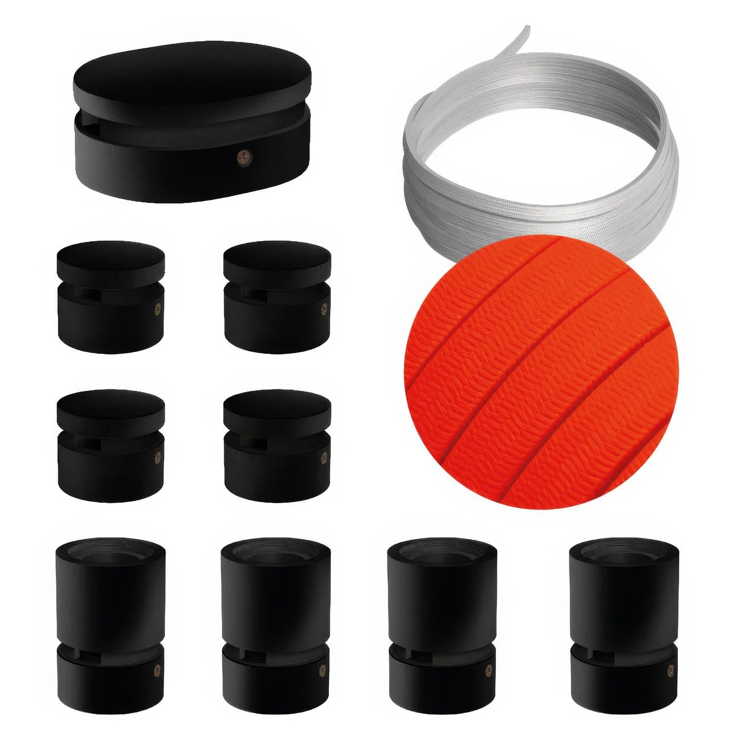 Filé Symmetric Kit System - with 5 m CF15 cord for string lights and 9 black painted wooden components for interiors