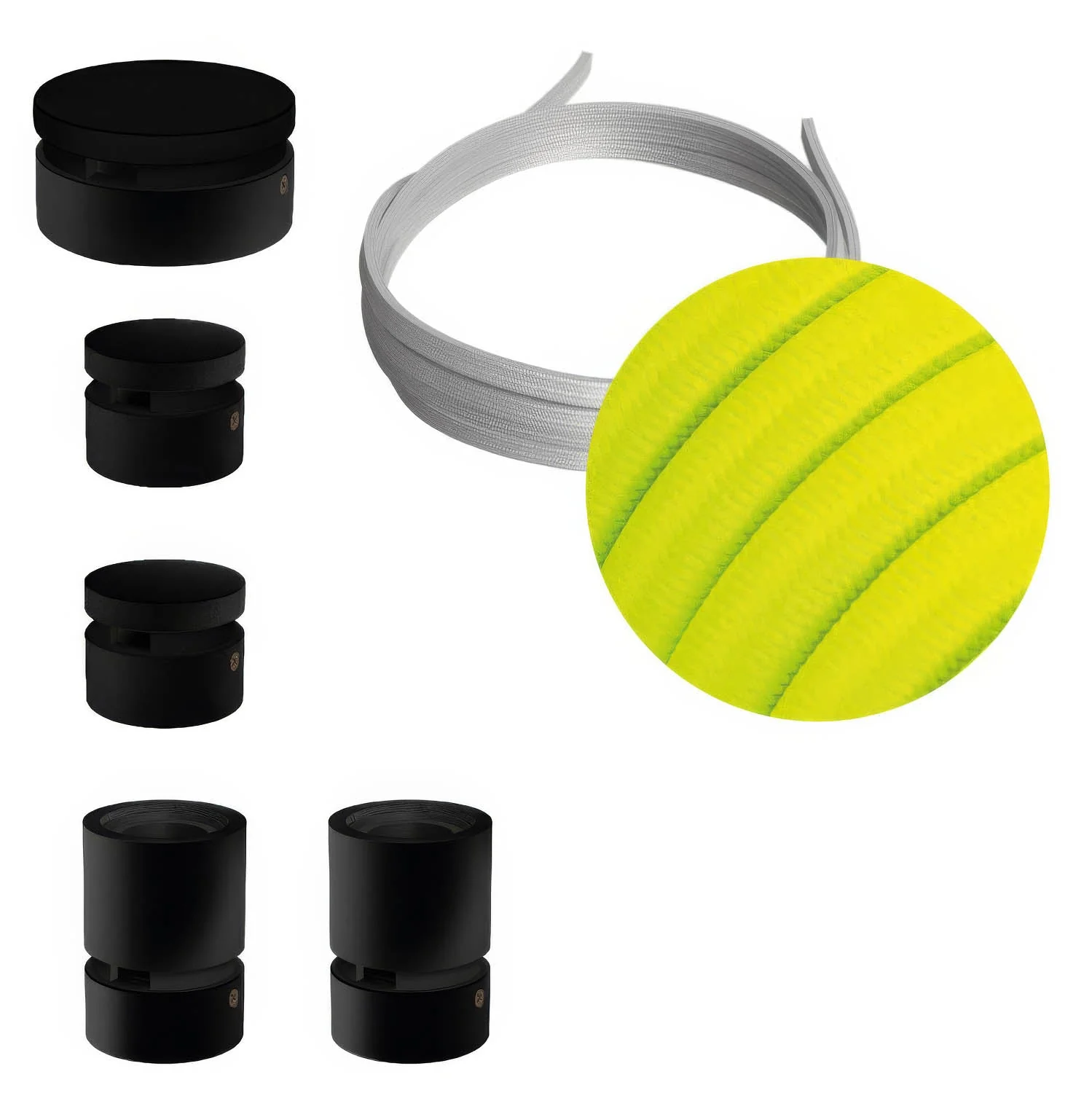 Filé Wiggle Kit System - with 3 m CF10 cord for string lights and 5 black-painted wooden components for indoor use