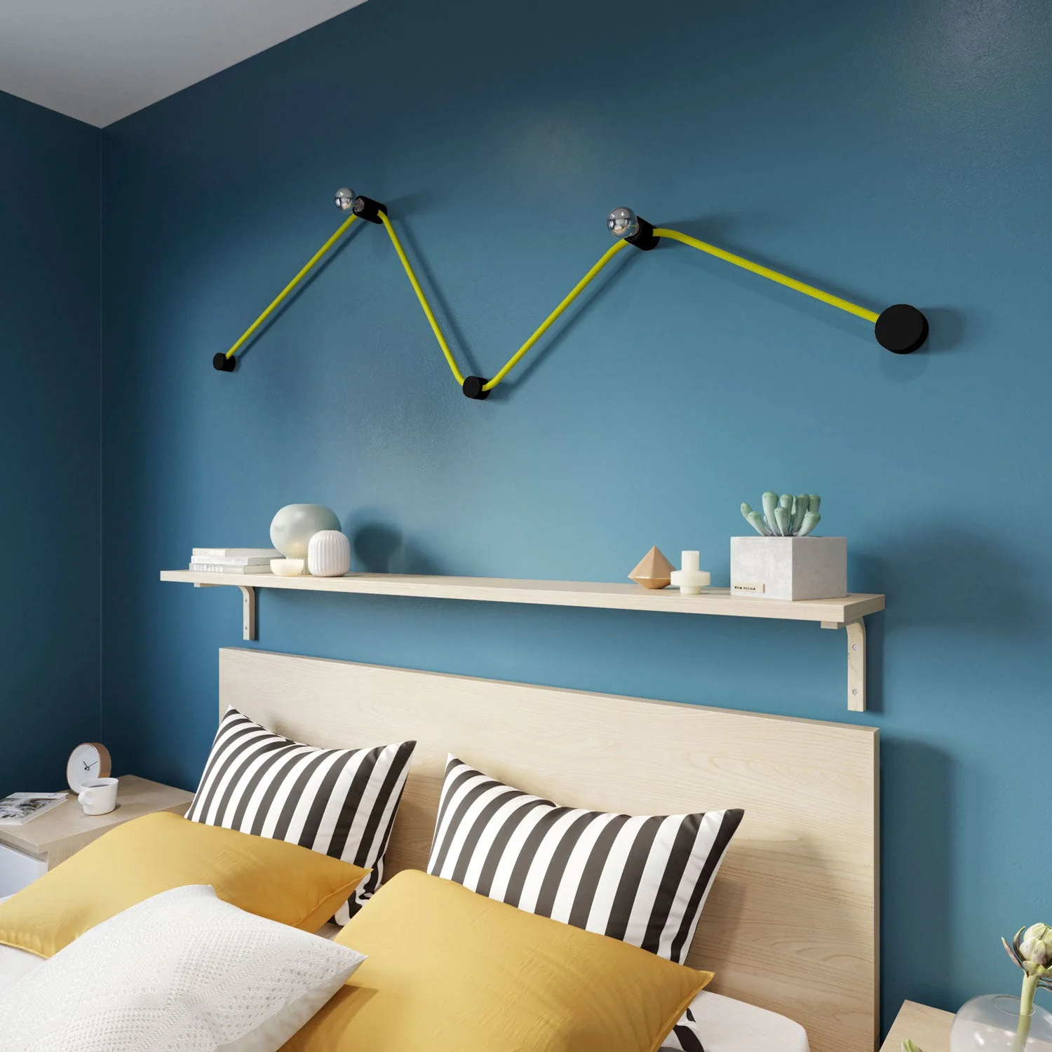 Filé Wiggle Kit System - with 3 m CF10 cord for string lights and 5 black-painted wooden components for indoor use - Image 2