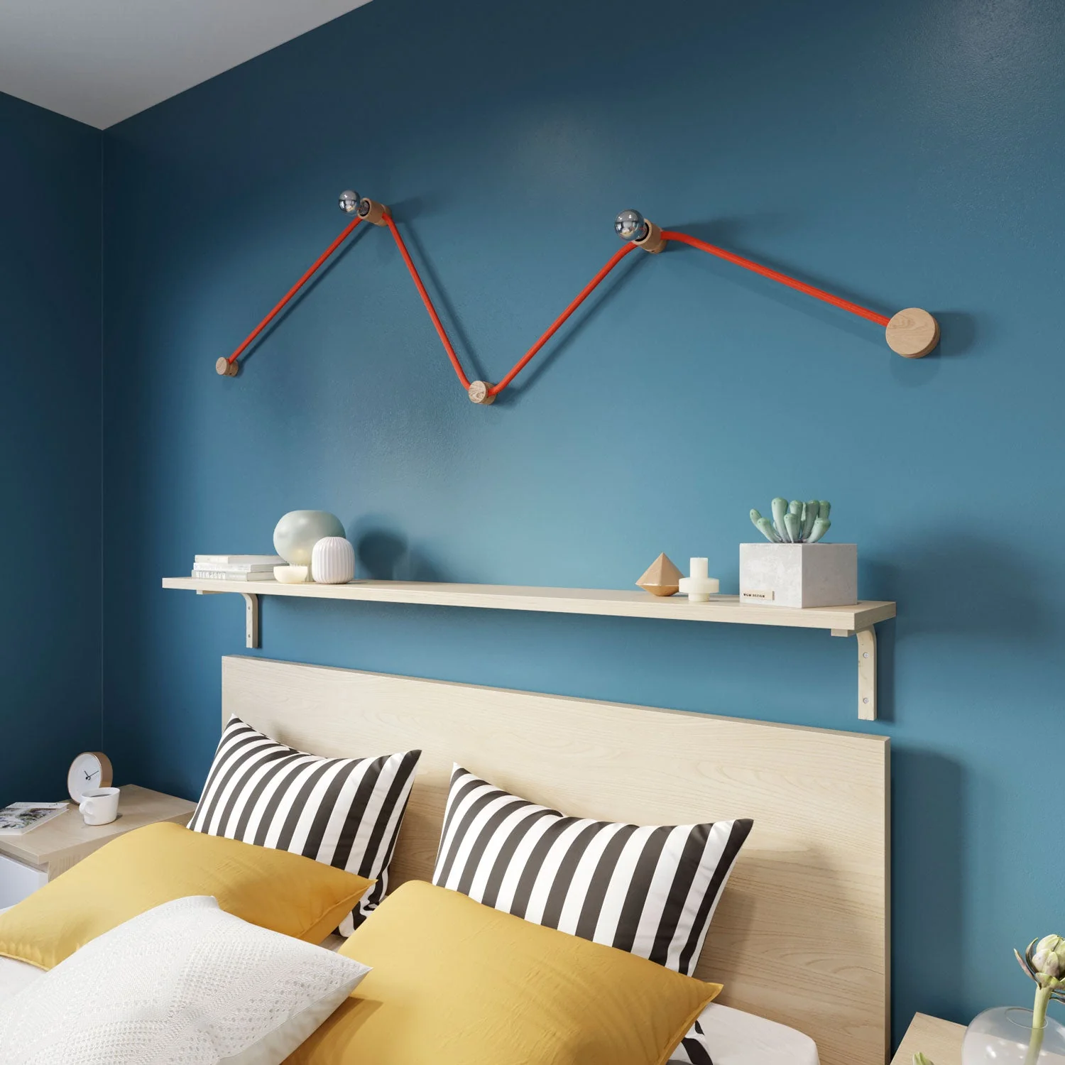 Filé Wiggle Kit System - with 3 m CF15 cord for string lights and 5 wooden components for indoor use - Image 2