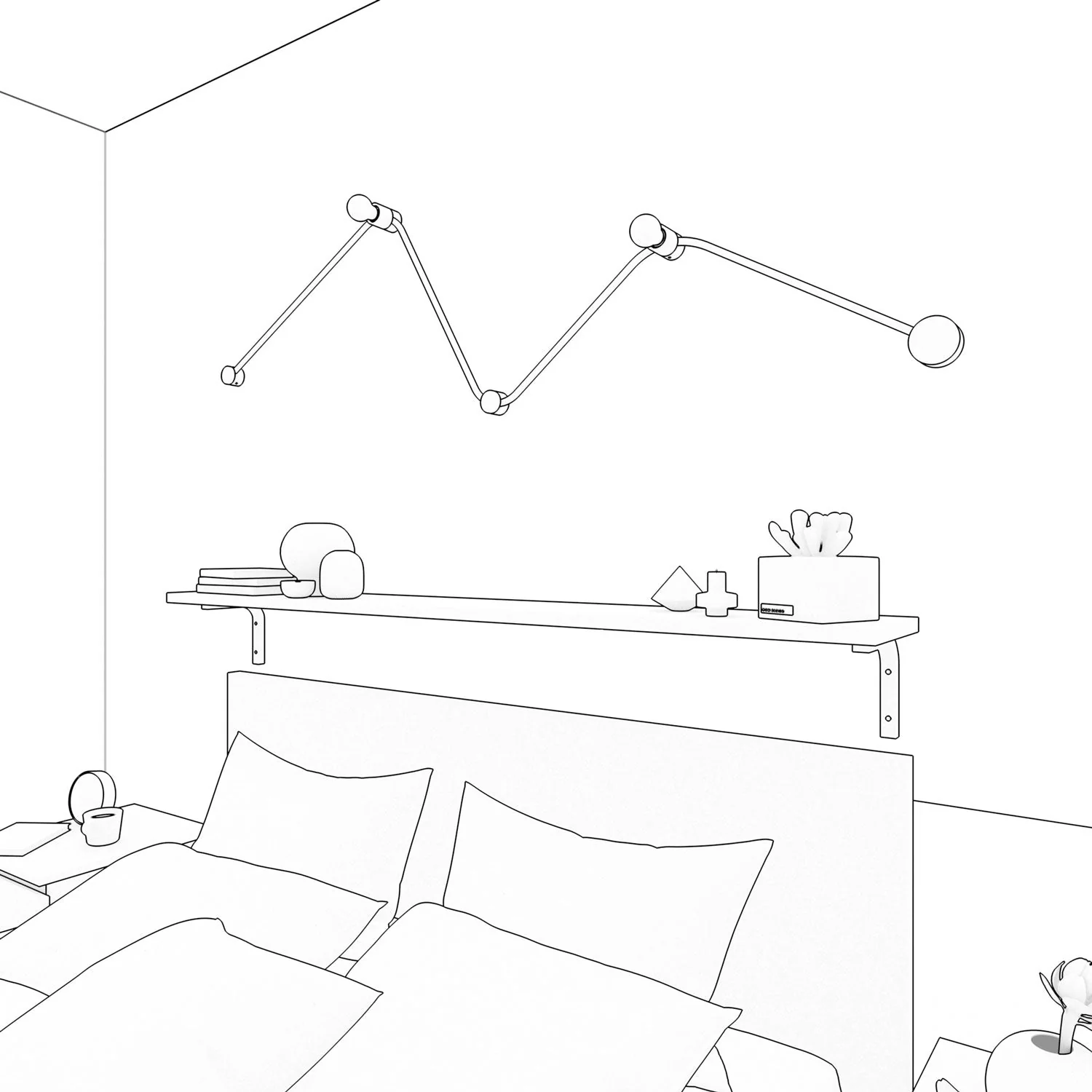 Filé Wiggle Kit System - with 3 m CF15 cord for string lights and 5 wooden components for indoor use - Image 4