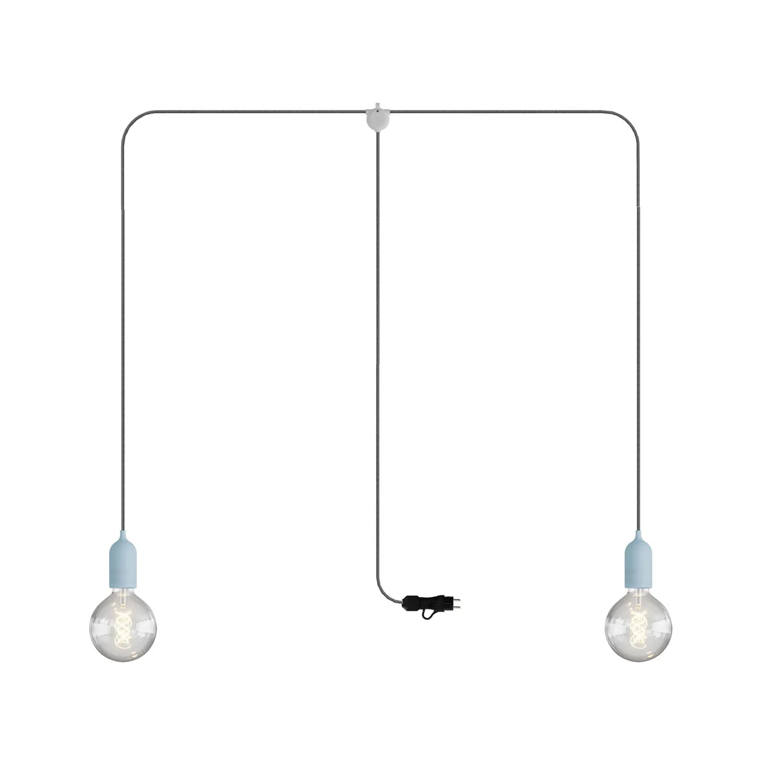 T-Snake Modulair portable outdoor lamp IP65 with 2 lights - Powder blue