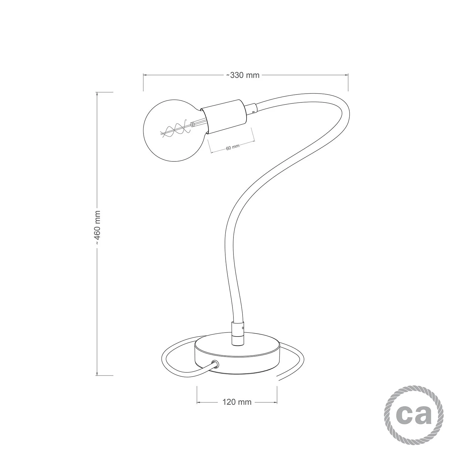 Table Flex adjustable table lamp with diffused light and UK plug - Matte white - Image 5