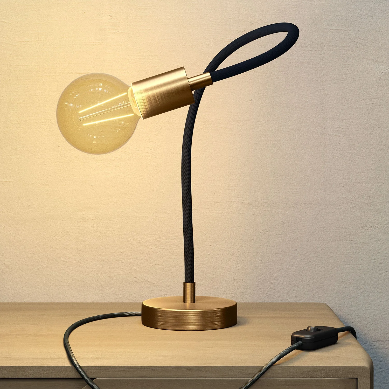Table Flex adjustable table lamp with diffused light and UK plug - Satin bronze - Image 2