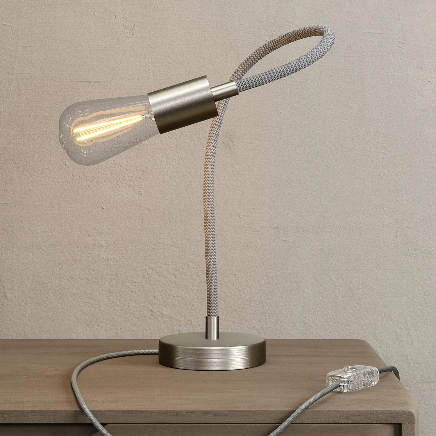 Table Flex adjustable table lamp with diffused light - Satin titanium - Image 2