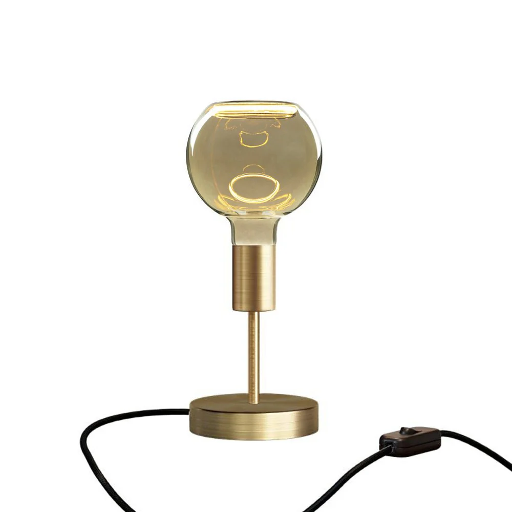 Alzaluce Globo Ghost table lamp in metal with UK plug - Satin bronze