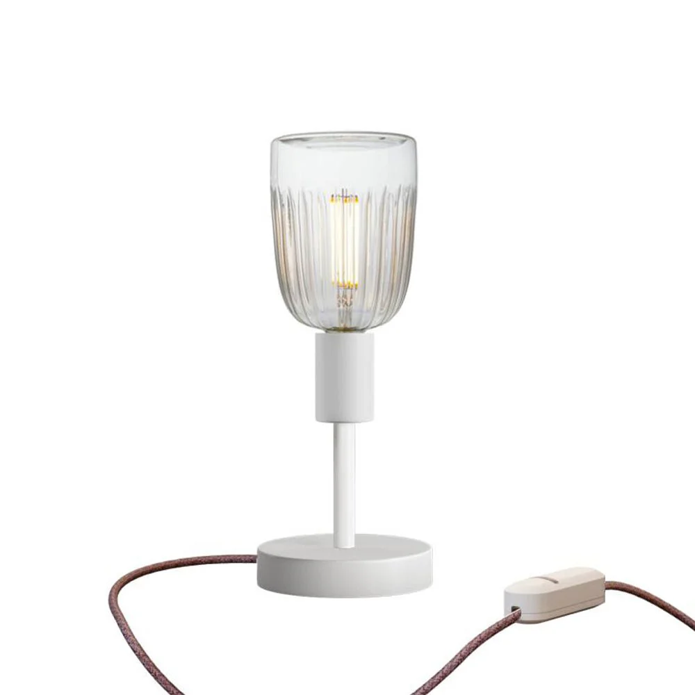 Alzaluce Tiche table lamp in metal with UK plug - Matte white - Image 5
