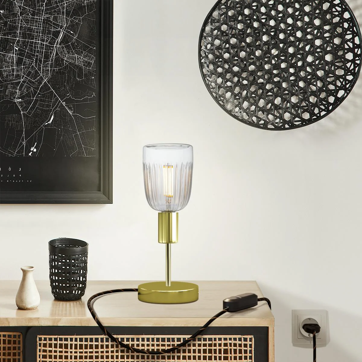 Alzaluce Tiche table lamp in metal - Brass - Image 6