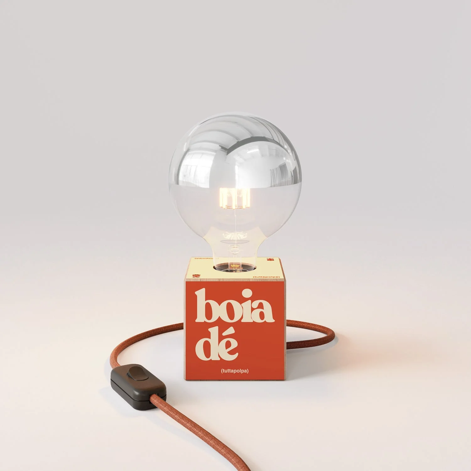 Cubetto table lamp "Boia de" with English Plug and half-silvered globe Light bulb - Tuttapolpa - Image 4