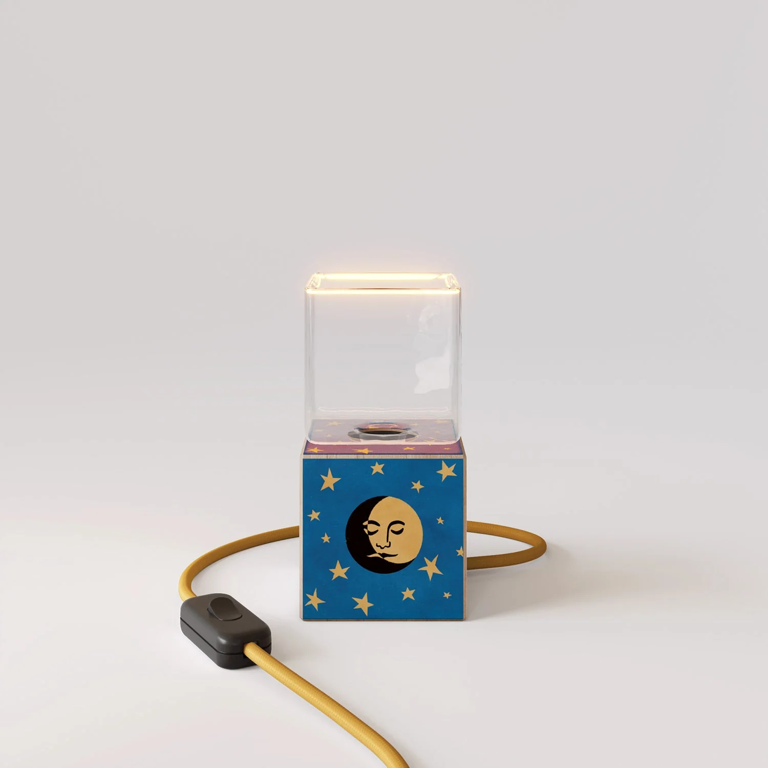 Cubetto Table Lamp "La Luna" with UK plug and Ghost light bulb - Santomanifesto - Image 5