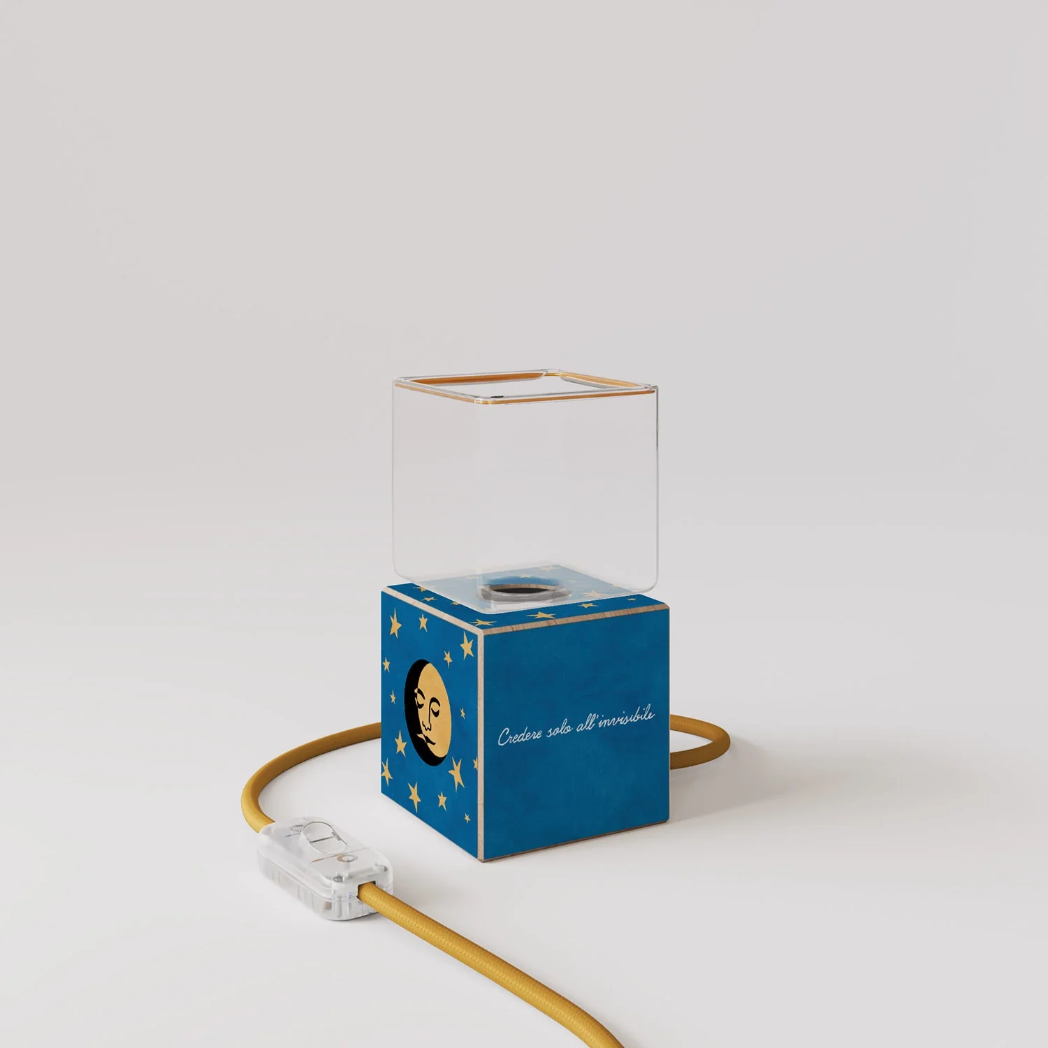 Cubetto table lamp “La luna” with Ghost Light bulb - Santomanifesto - Image 4
