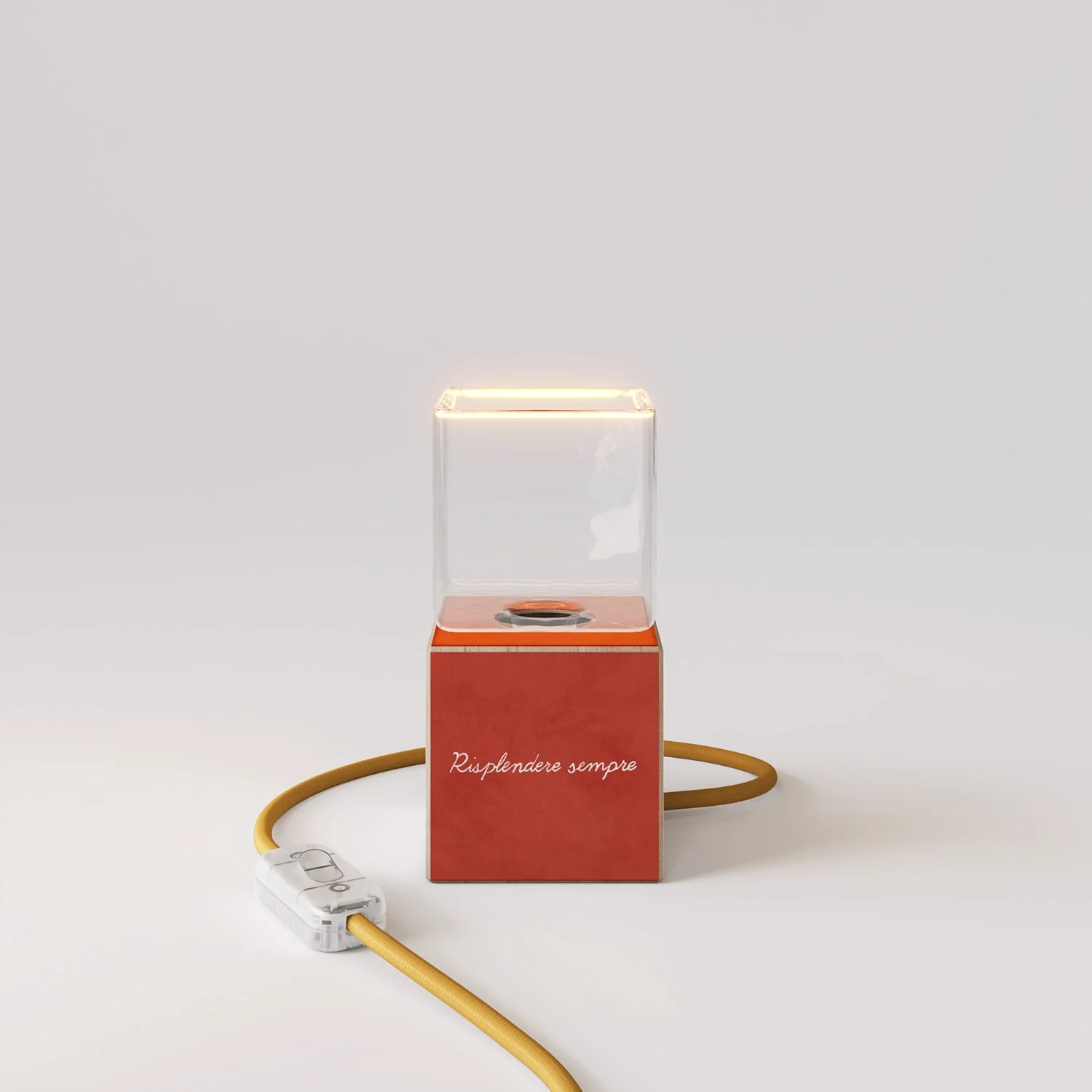 Cubetto table lamp "Il sole" with Ghost Light bulb - Santomanifesto - Image 5