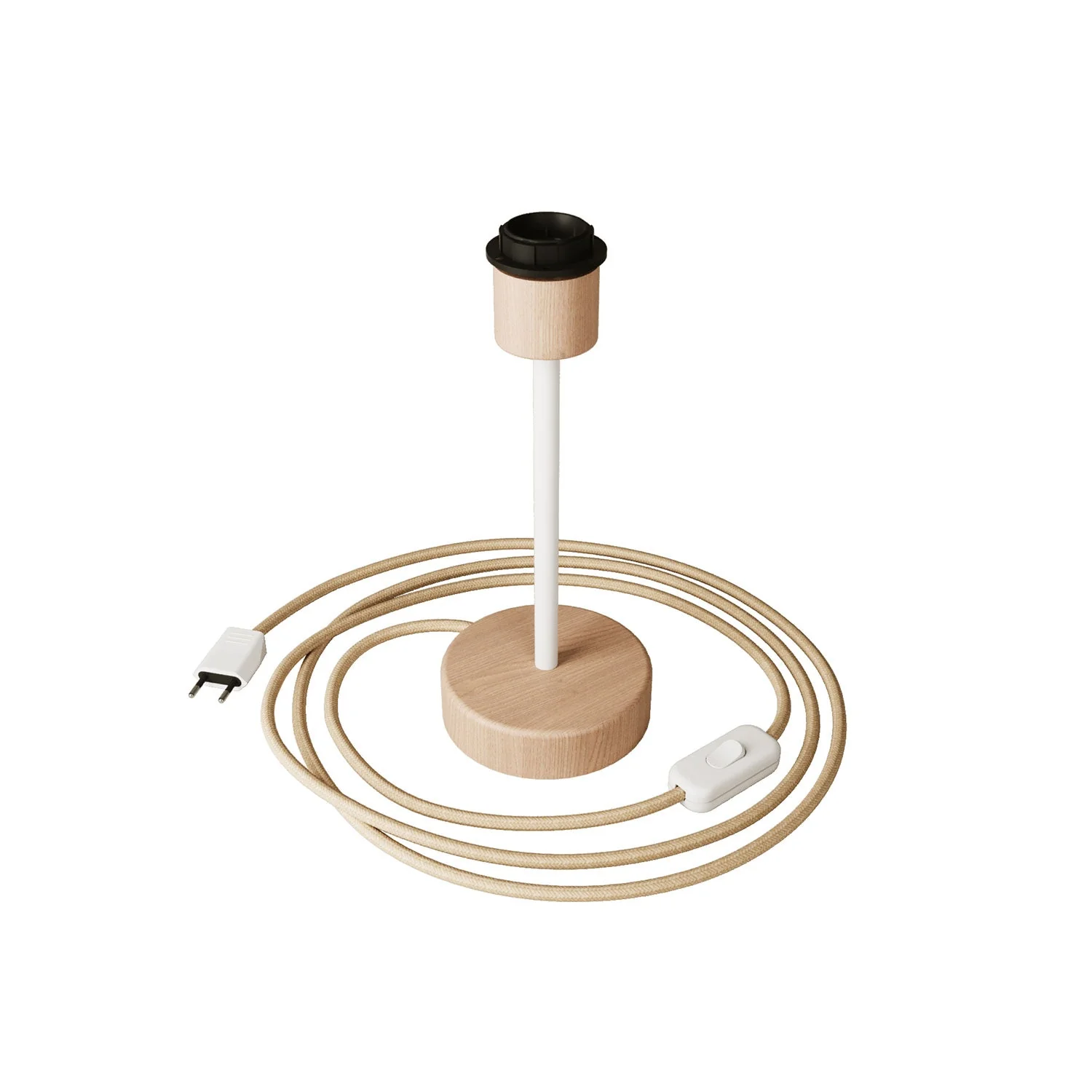 Wood table lamp with lampshade-ready - Alzaluce Wood - Neutral