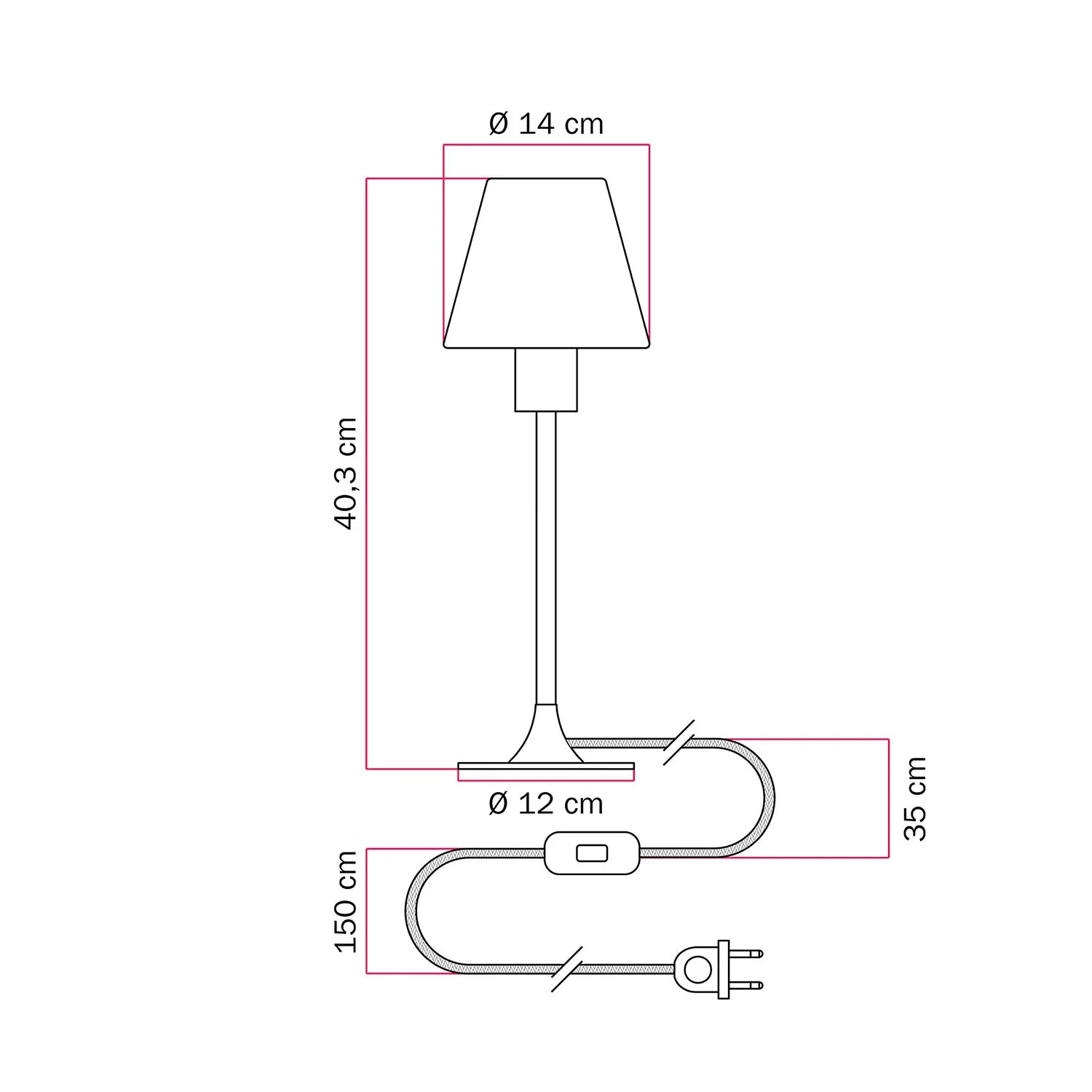 MAG-Y table lamp with round metal base and lampshade - Satin bronze - Image 5