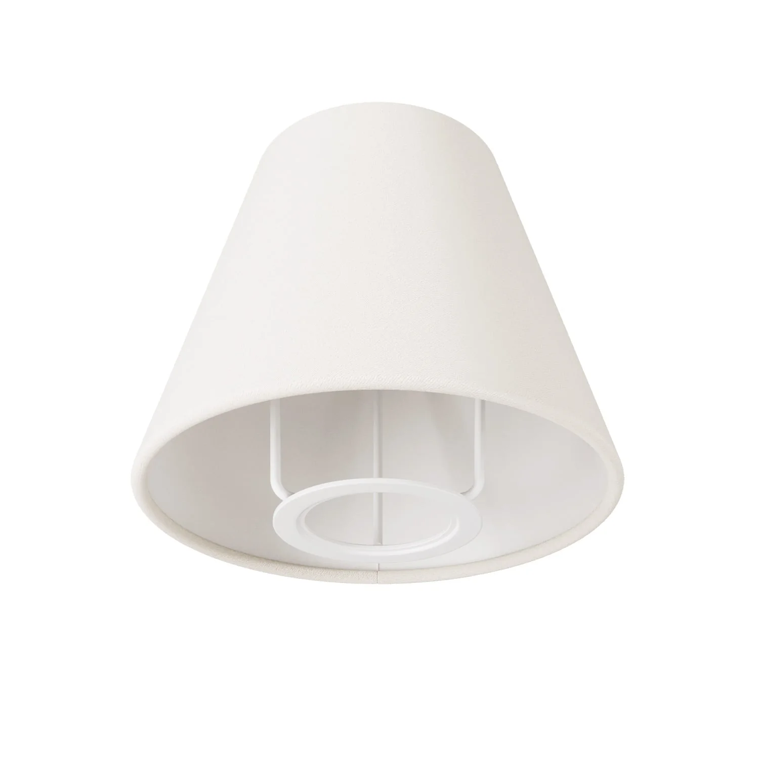 MAG-Y table lamp with round metal base, lampshade, and UK plug - Matte white - Image 4