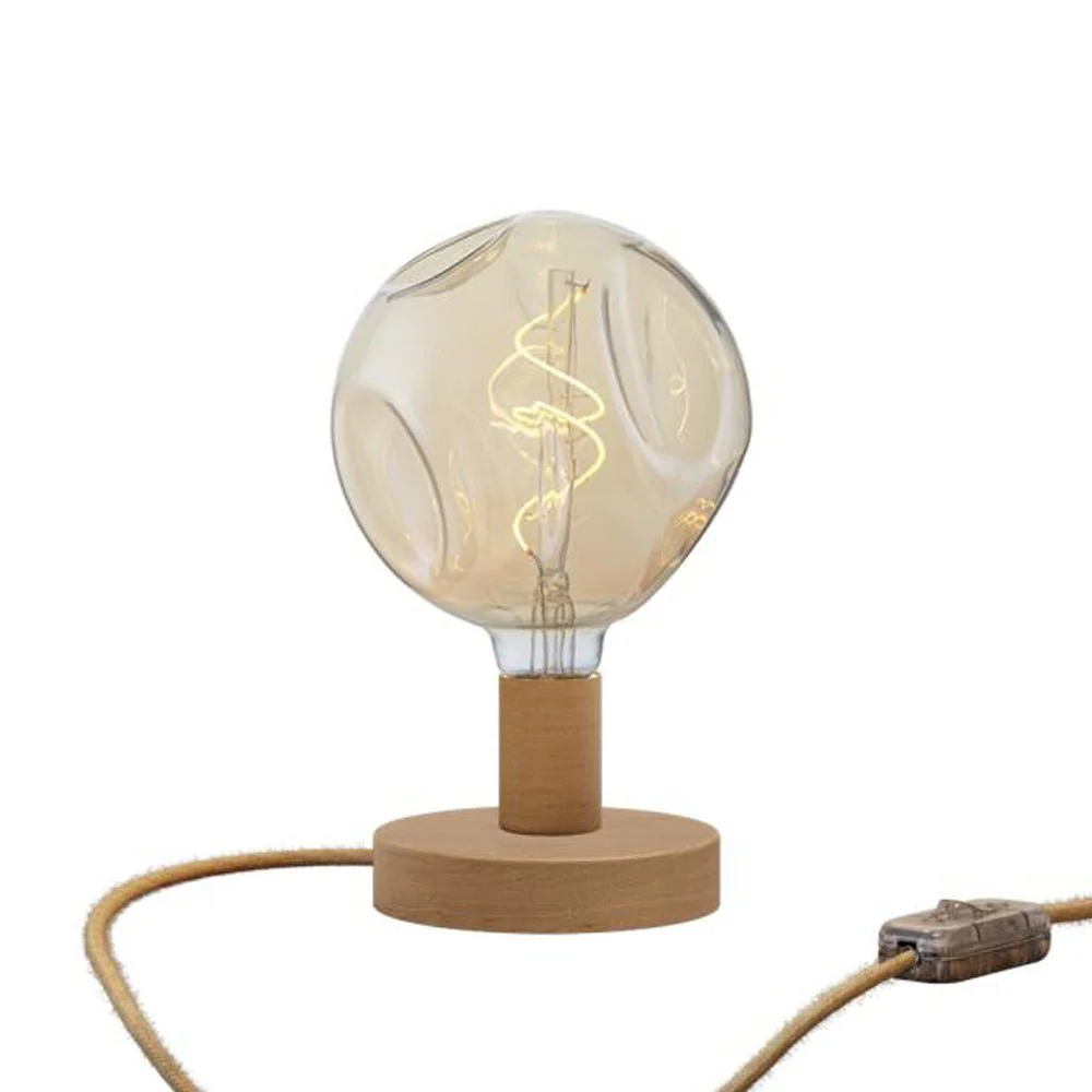 Posaluce Bumped wooden table lamp - Neutral
