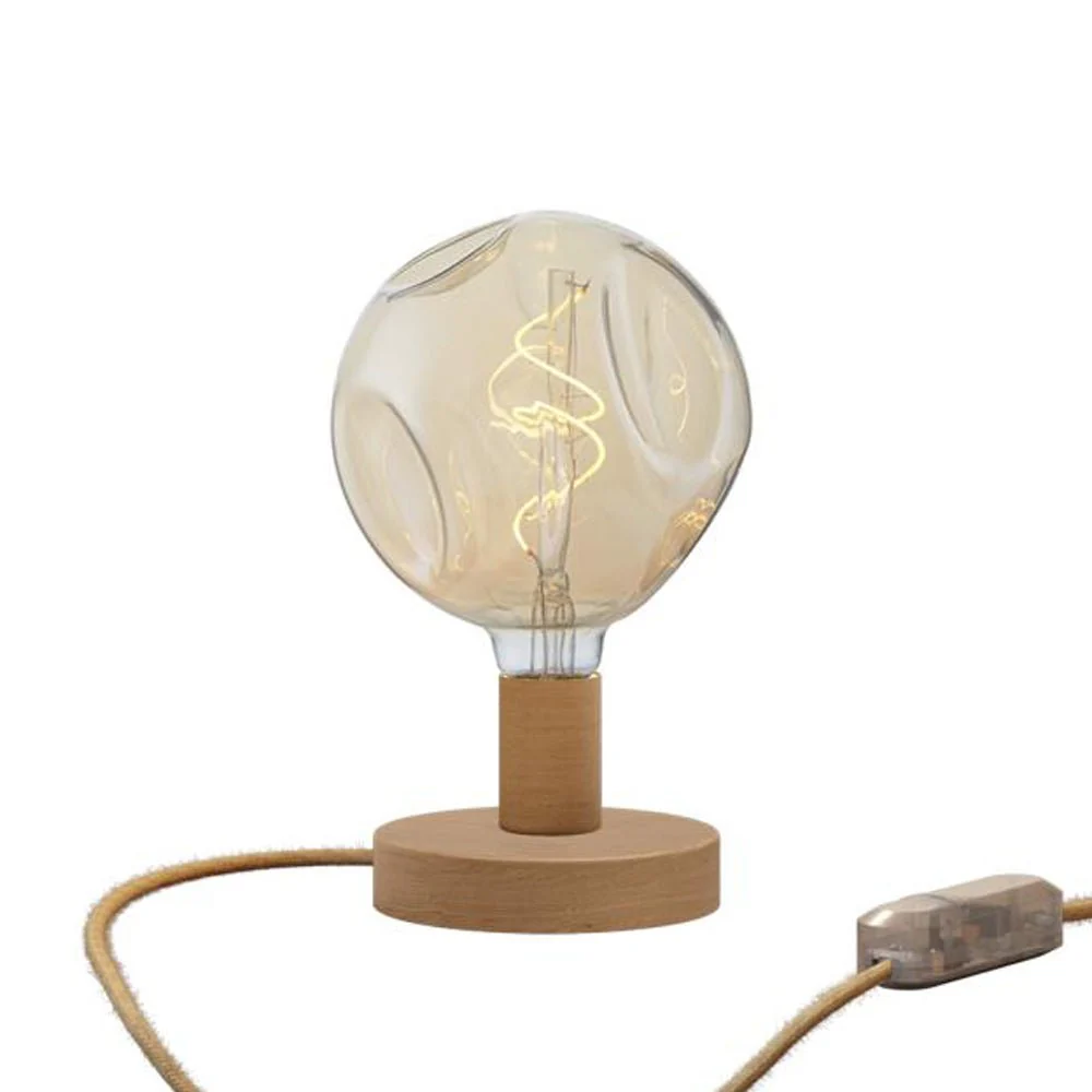 Posaluce Bumped wooden table lamp - Neutral - Image 5