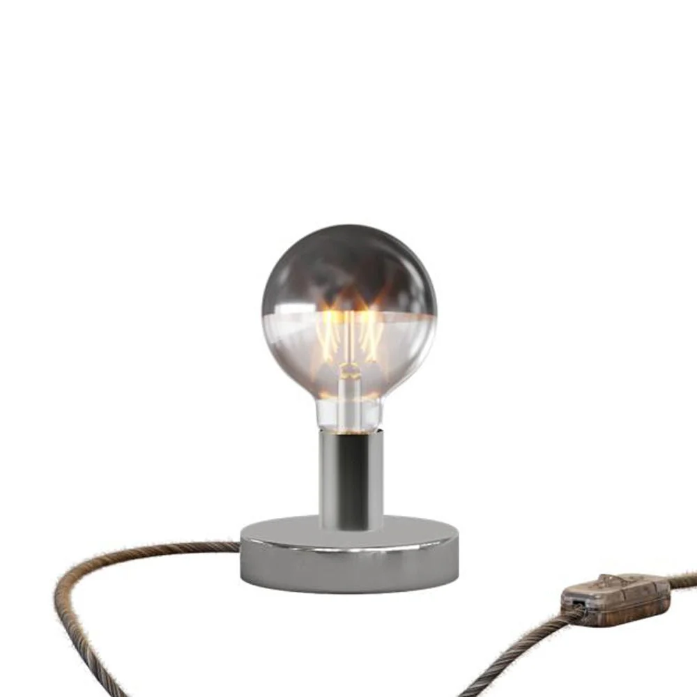 Posaluce Half Cup metal table lamp - Chrome