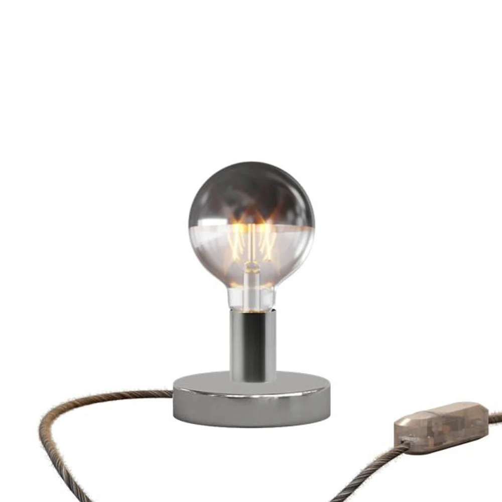 Posaluce Half Cup metal table lamp - Chrome - Image 5