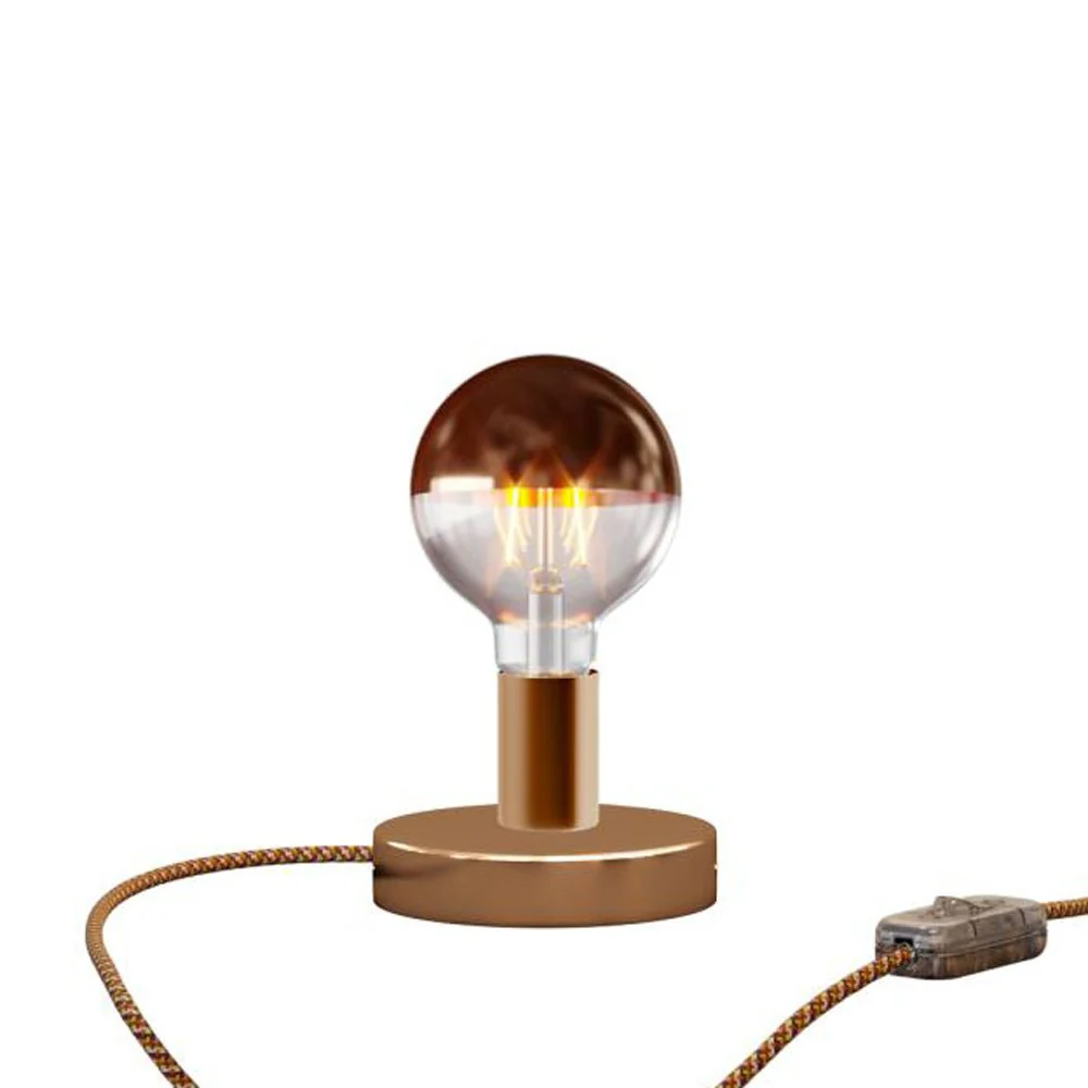 Posaluce Half Cup table lamp in metal - Copper