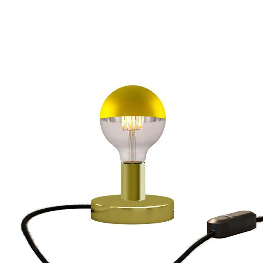 Posaluce Half Cup table lamp in metal with UK plug - Brass - Image 5