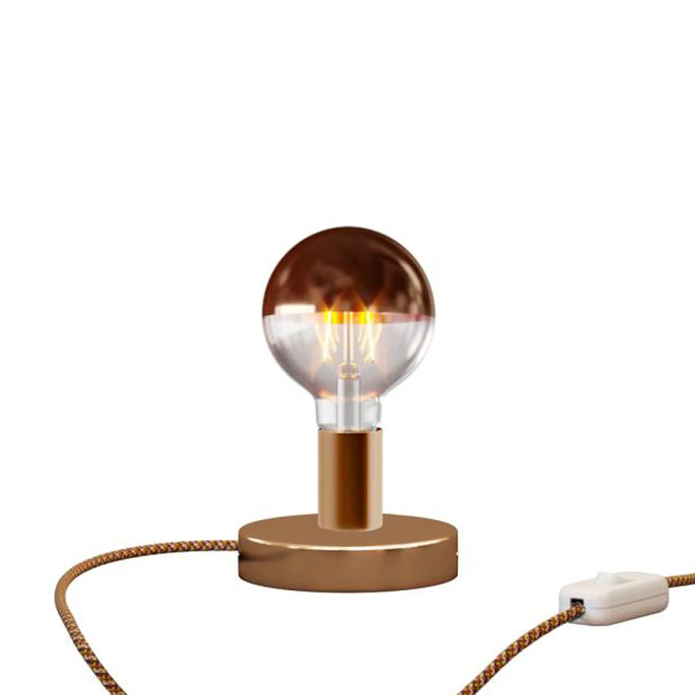 Posaluce Half Cup table lamp in metal with UK plug - Copper