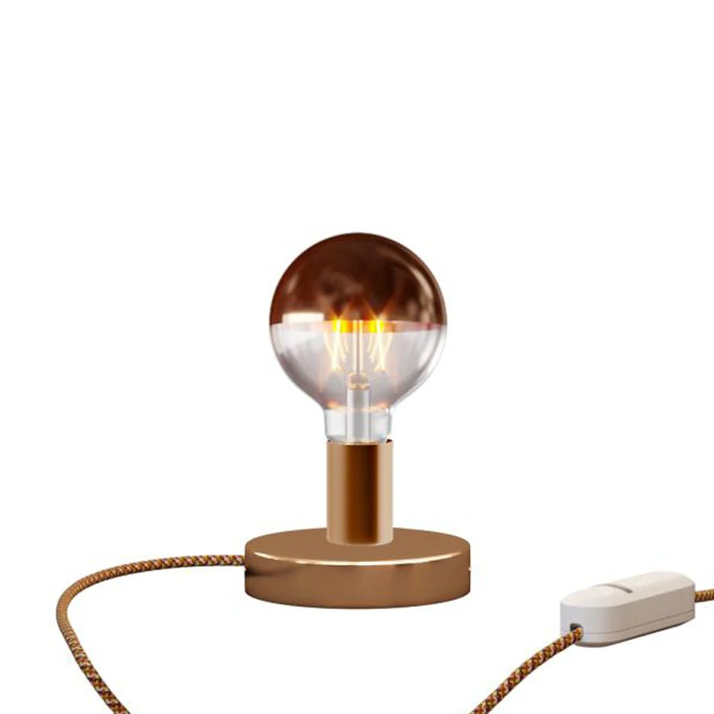 Posaluce Half Cup table lamp in metal with UK plug - Copper - Image 5