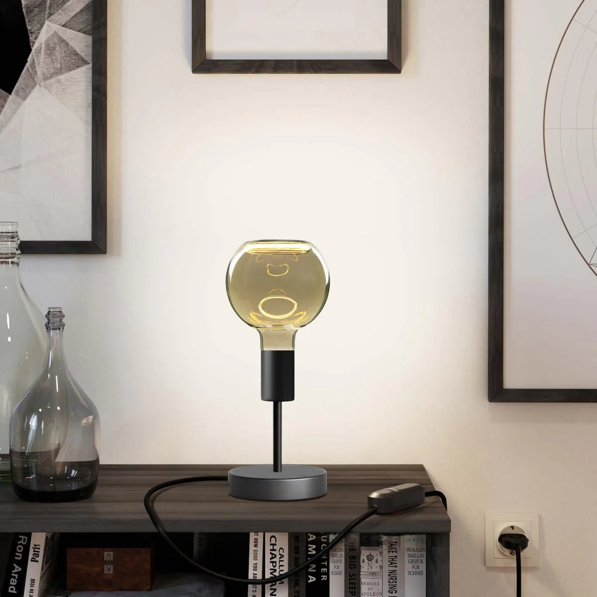 Alzaluce Globo Ghost table lamp in metal - Matte black - Image 6