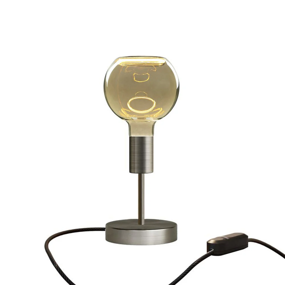 Alzaluce Globo Ghost table lamp in metal with UK plug - Satin titanium - Image 5