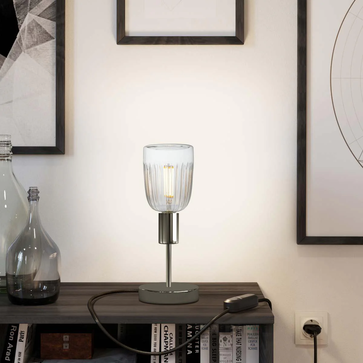 Alzaluce Tiche table lamp in metal - Pearl black - Image 6