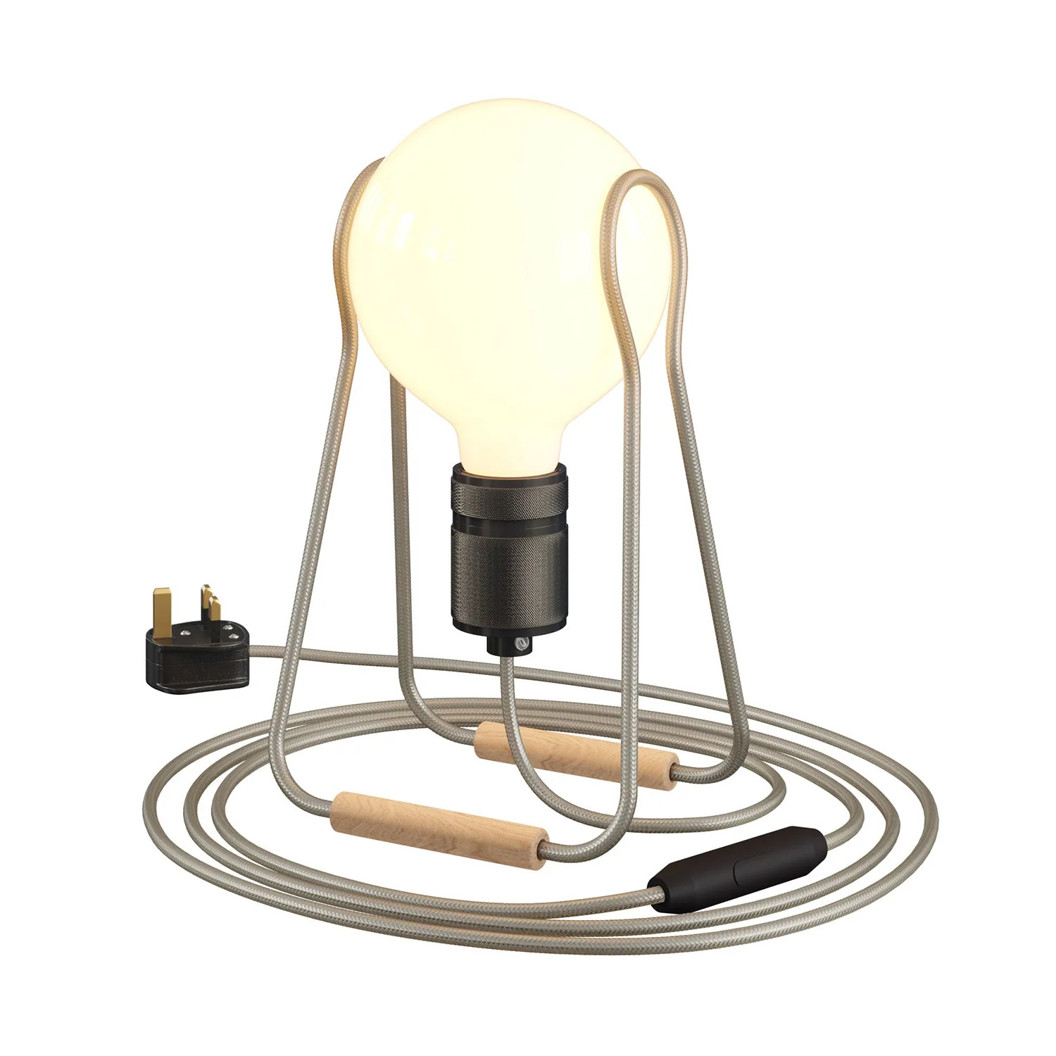 Taché Elegant table lamp and UK plug - Powder Pink