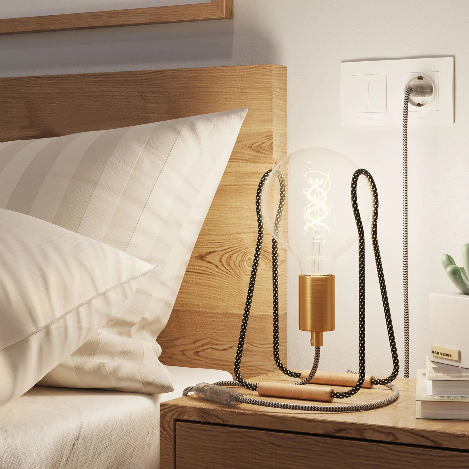 Taché Metal table lamp - Black and White - Image 2