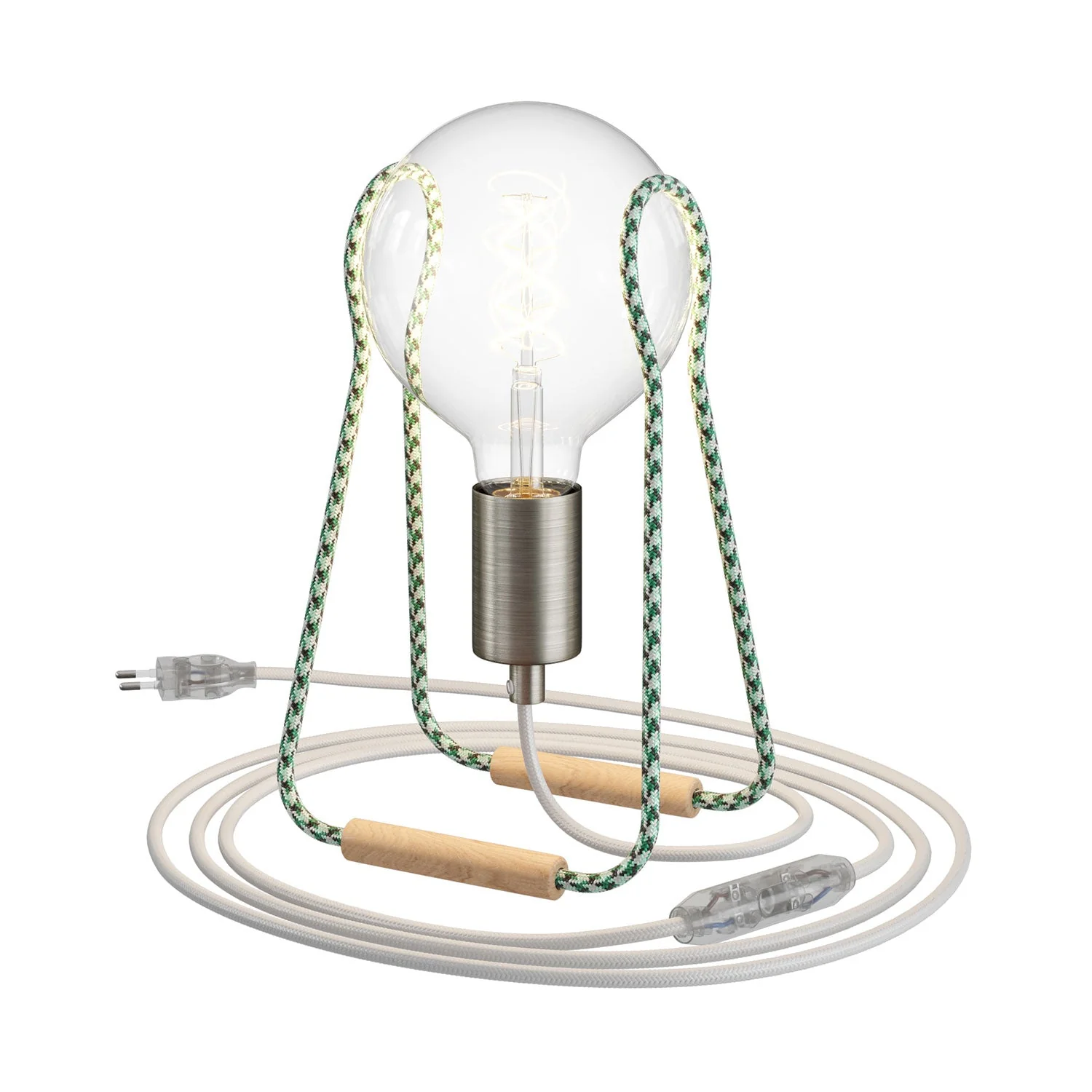 Taché Metal table lamp - Green Puzzle