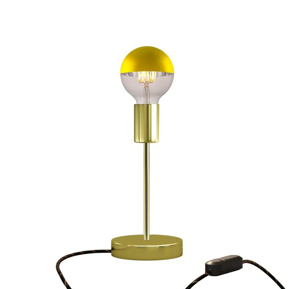 Alzaluce Half Cup table lamp in metal with UK plug - Brass - Image 5