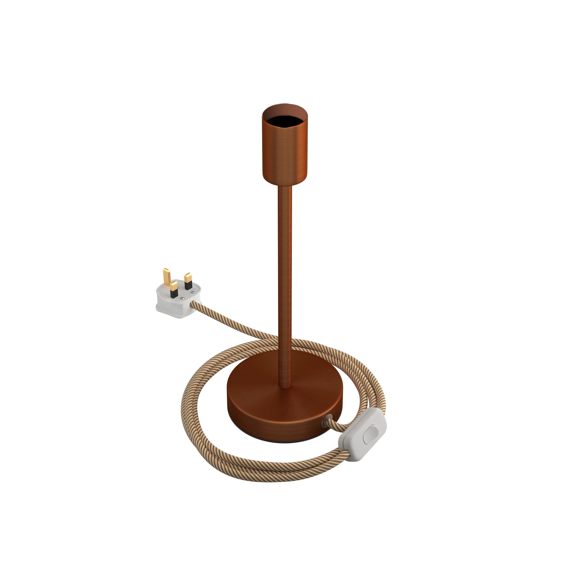 Alzaluce - Table lamp in metal with UK plug - Satin copper - Image 10