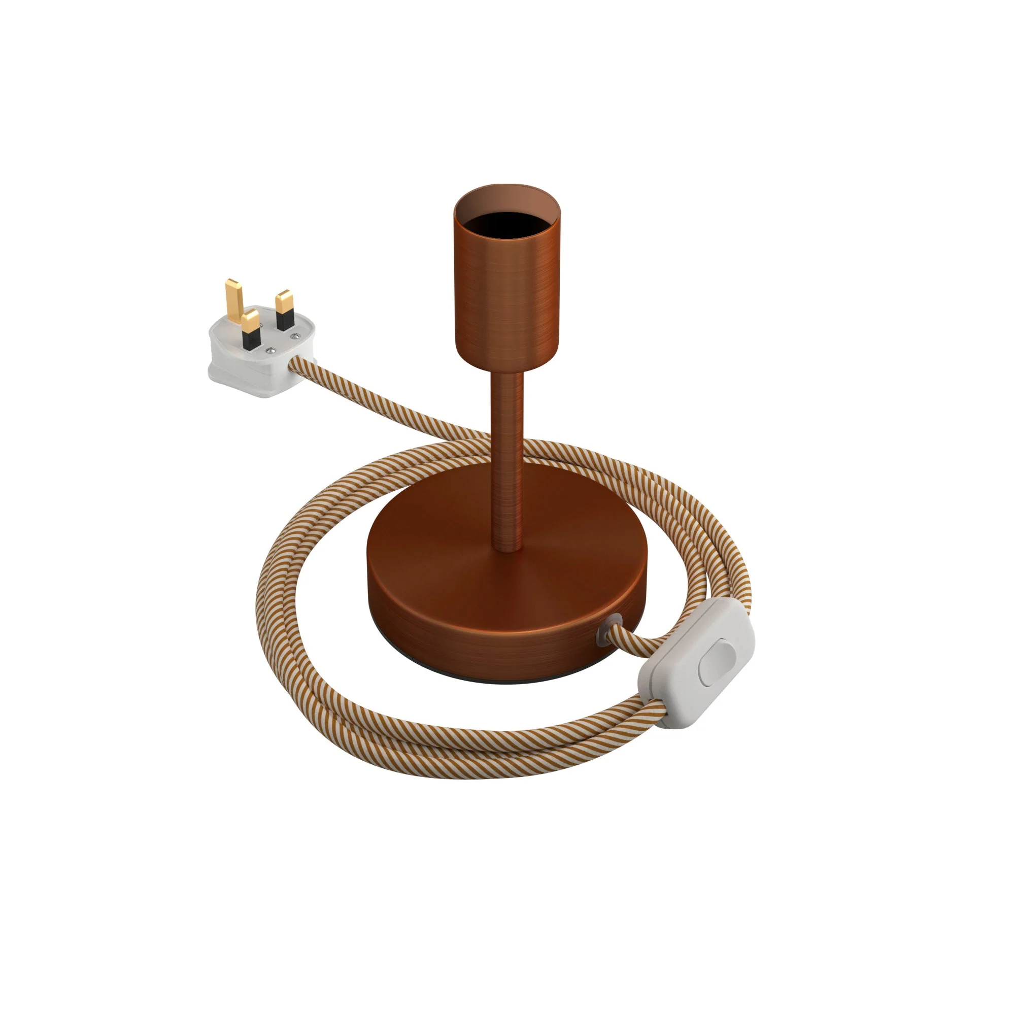Alzaluce - Table lamp in metal with UK plug - Satin copper - Image 5