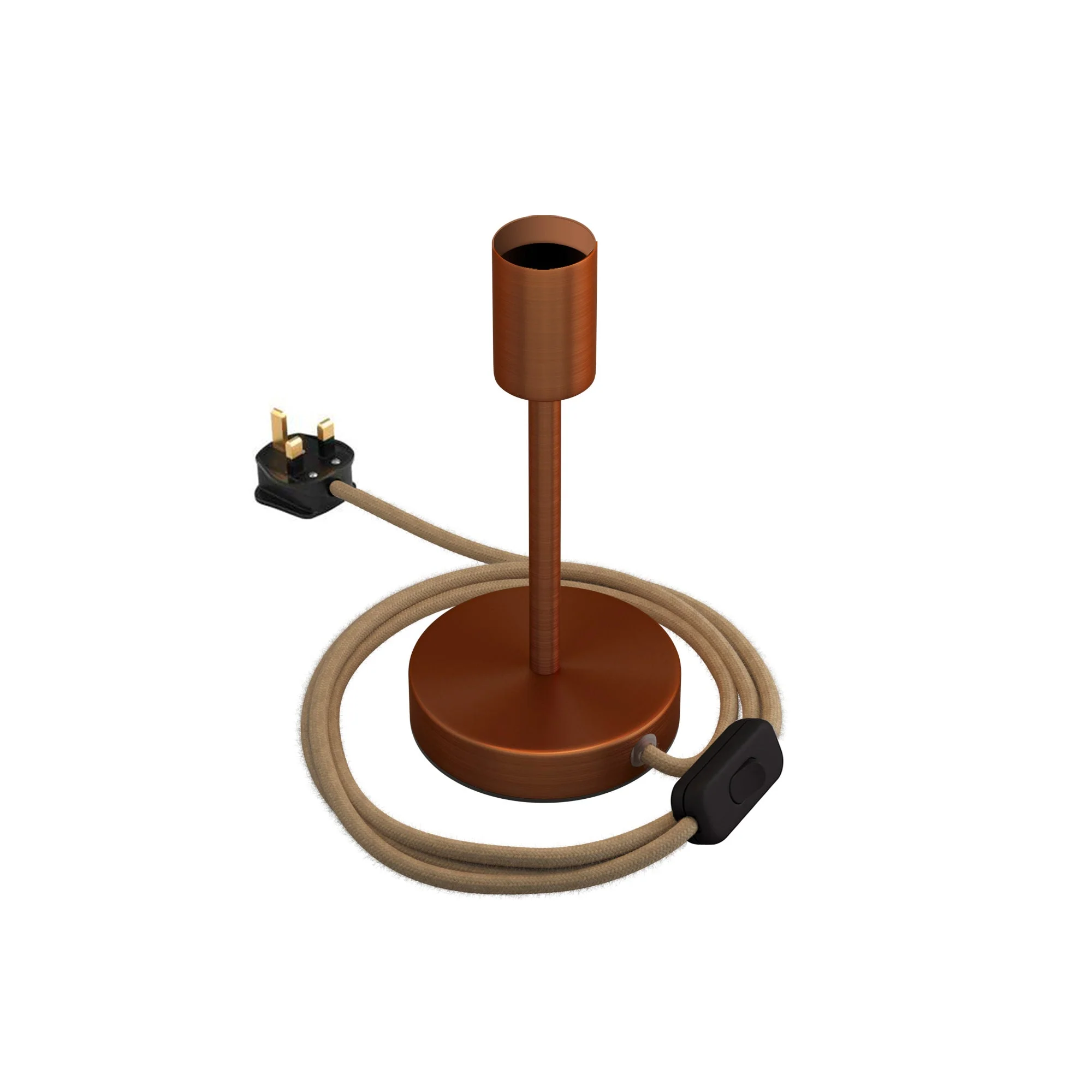 Alzaluce - Table lamp in metal with UK plug - Satin copper - Image 7