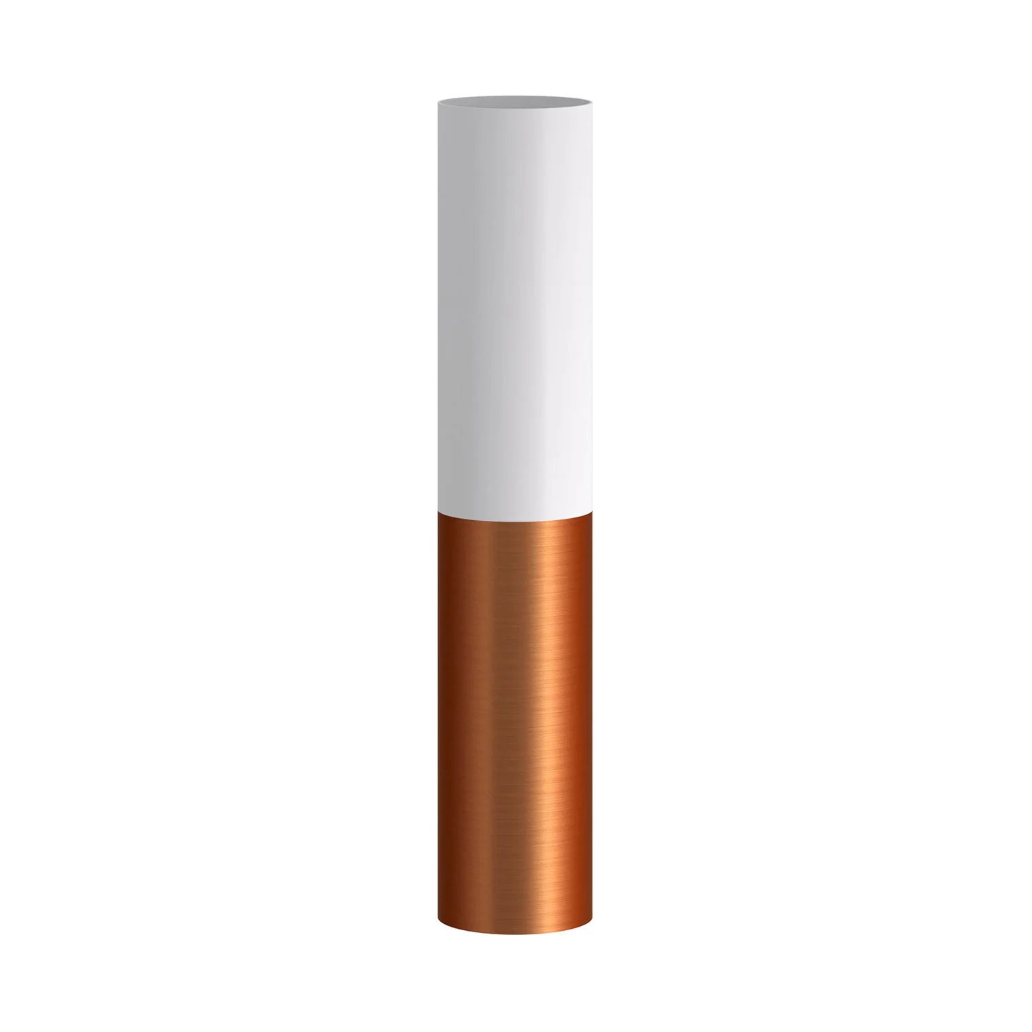 Tub-E14, double metal tube for spotlight with double-ring E14 socket - Matte White and Satin Copper - Image 3